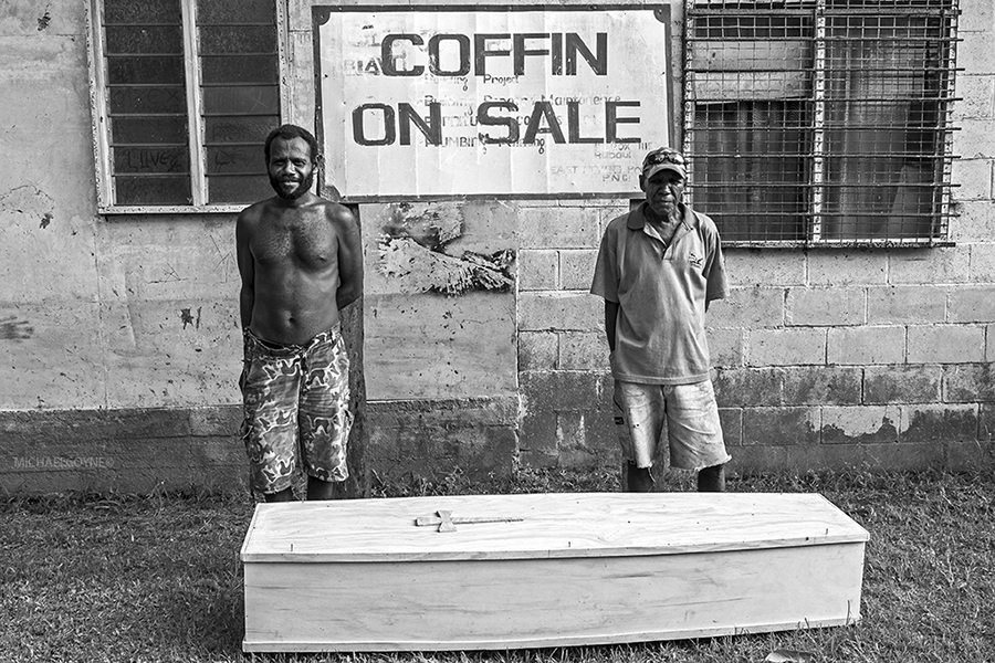 Coffin sale. East New Britain, Papua New Guinea